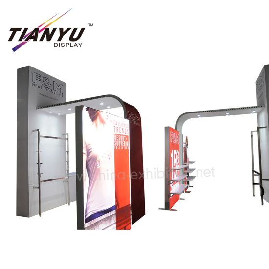 Affichage de cabine en aluminium pour le stand d'exposition de vêtements de promotion