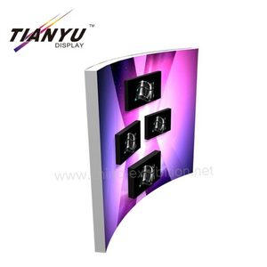 Exempté Seg Light Box pour l'affichage d'exposition, Doublement Side Arc Aluminium extrudé profil Cadre textile Lightbox