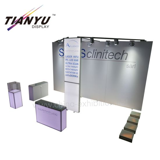 Chine Fabricant Salon Tissu Publicité simple 20ft stand d'exposition stand