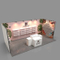 Installation d'approvisionnement usine 3X6 Vente chaude Mode d'exposition modulaire Affichage Booth