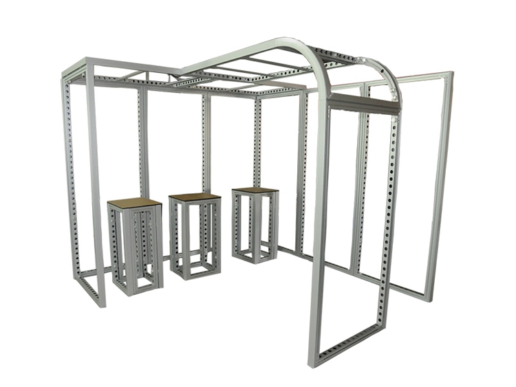 Stand d'exposition modulaire en aluminium de support d'exposition pliable de la coutume 3x3