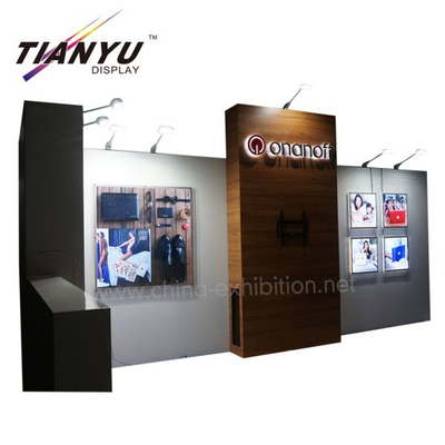 Stand d'exposition de schéma de coquille de 3m x 6m avec exposition de support d'écran TV