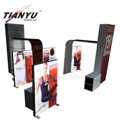 Affichage de cabine en aluminium pour le stand d'exposition de vêtements de promotion
