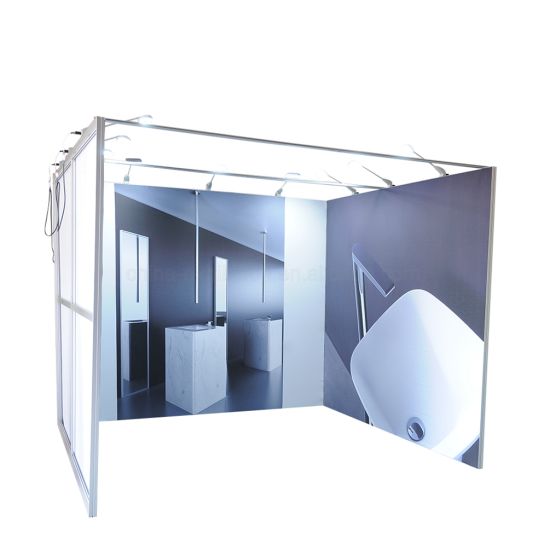 Impression personnalisée Publicité Affichage 3X3 Exposition Aluminium Booth Design